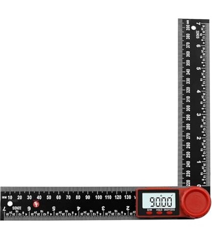 Digital Angle Finder Red – 0-225°/4×90° Digital Inclinometer, Hold Function, Audible Alarm | Magnetic Base, Compact Aluminum Body | UAE Joinery & Metalwork Accurate Slope Measurement Pro 